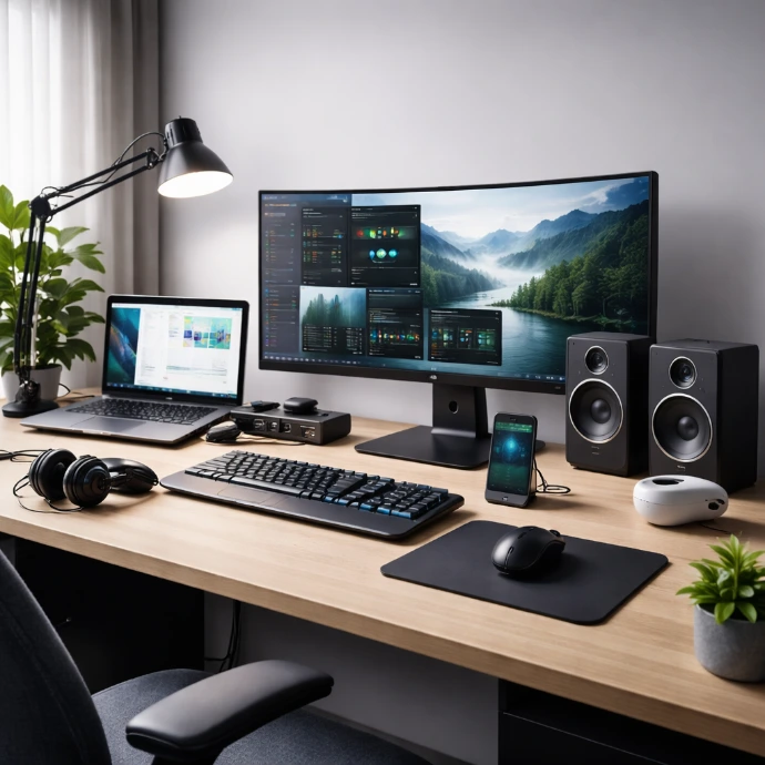 Skärmar, ljud &arbetsplatser