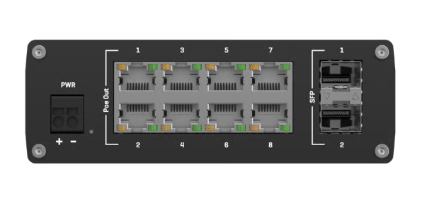 TSW200 PoE+ Switch 8 GbE, 2 SFP ports