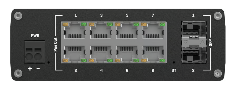 TSW202 8xGE Industrial PoE+ 240W Switch