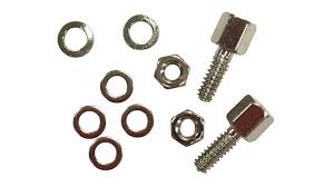 4-40UNC-2B-skruvar med innertråd (2 st), mutter (2 st)