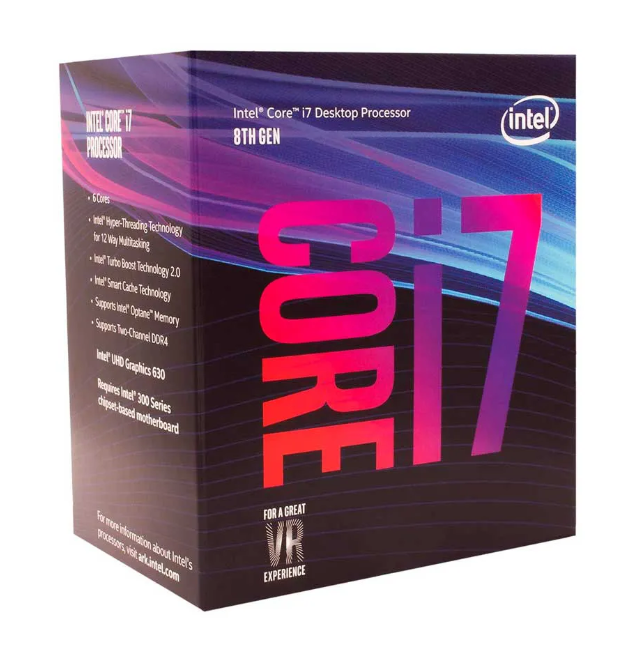 Intel Core i7-9700 - 8 kärnor 3 GHz  12MB