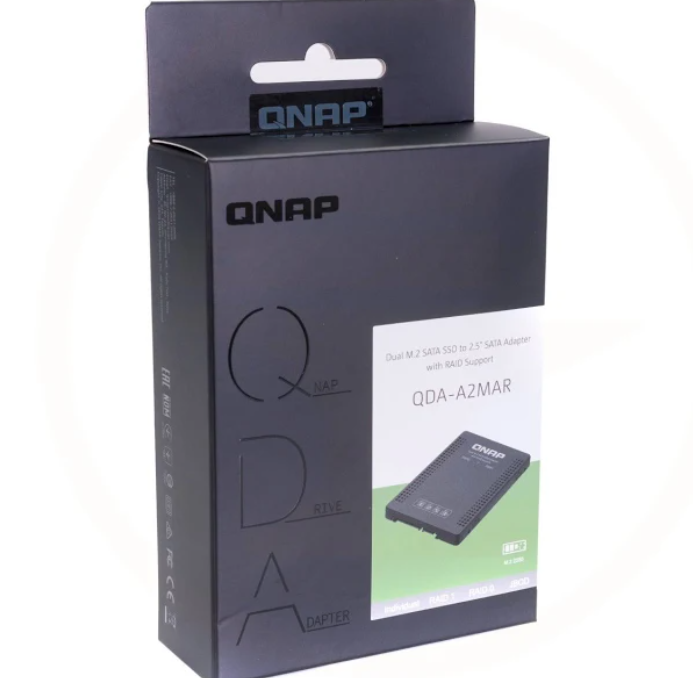 [QDA-A2MAR] QNAP 2.5in SATA to dual M.2 2280 SATA drive adapter