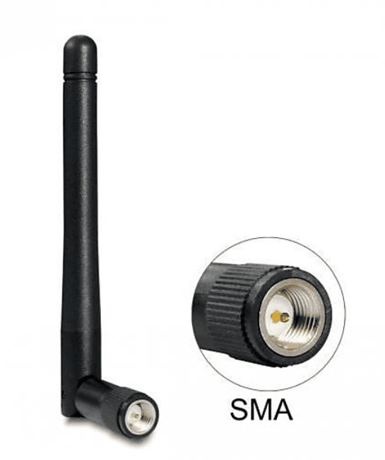 [89437] WLAN 802.11 ac/a/b/g/n Antenna SMA plug 2 dBi