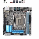 ASRock X99E‑ITX/ac, Mini‑ITX, LGA2011‑3, med CPU-kylare