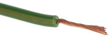 [2440011] RS PRO Hook-Up Wire, Green/Yellow, 20 AWG, 0,56 mm², 7×28 AWG, 100 m