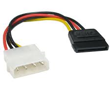 [AESN4DA25-SATA]  4-pin molex to 15-pin SATA power connector converter cables
