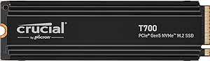 Crucial T700 4TB Gen5 NVMe M.2 SSD med kylfläns