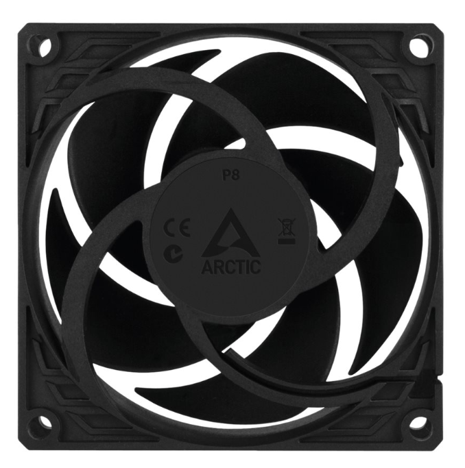 [ACFAN00147A] Arctic P8 - Chassi fläkt - 80mm - Svart - 23 dBA