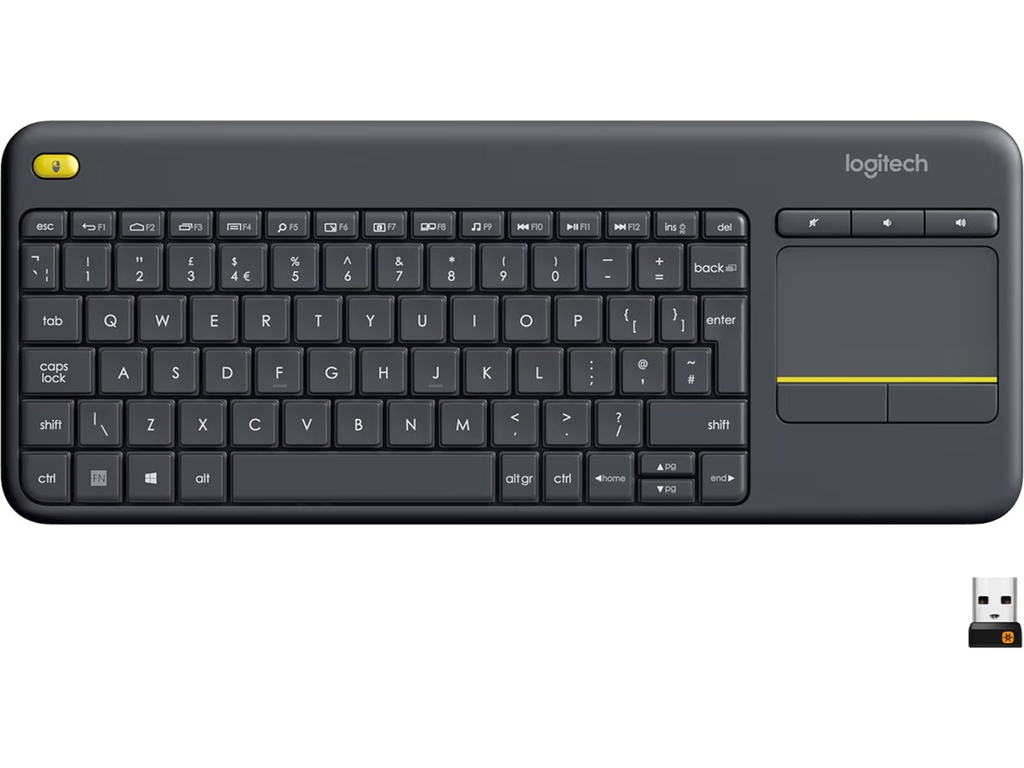  Logitech Wireless Touch Keyboard K400 Plus Trådlös Amerikanskt internationellt