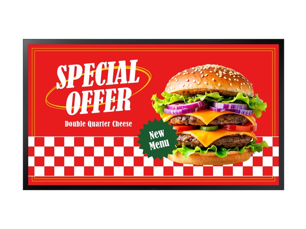 [LH55OHDEBGBXEN] Samsung 55" FullHD, 16:9, OH55D-X, Outdoor LCD IP56 with protection glass, 3500nits, HDBase-T, 2xHDMI, RS-232 In/Out, USB, Tizen 8.0