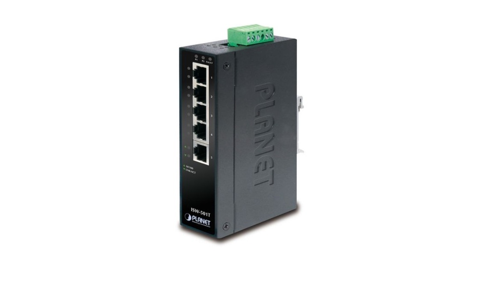 [ISW-501T] Ethernet-switch, RJ45-portar 5, 100Mbps, Layer 2 Unmanaged