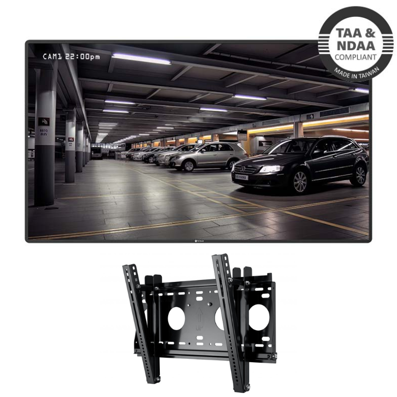 Paket: AG Neovo TTN-5501 – 55" 4K Övervakningsskärm + Väggfäste | 24/7 Drift | 400 nits | IK10 | IP22 | Black Friday Kampanj