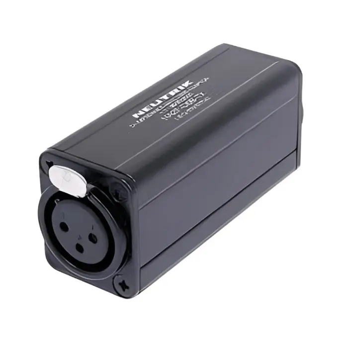 3 Pole XLR Female - RCA /Phono Socket Black