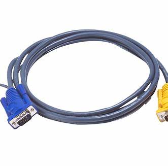 ATEN, KVM Kablage SPHD15 ha to HD15 ha & USB Typ A ha, 2m