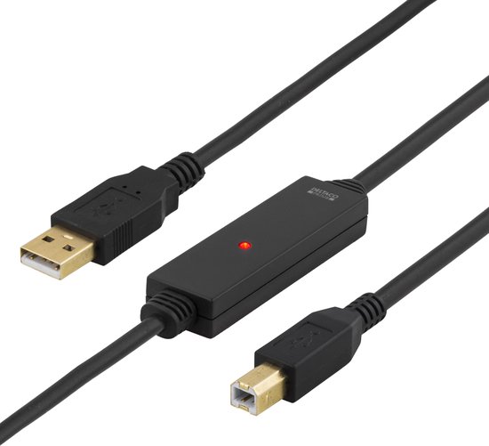Aktiv USB-kabel A-B 5m