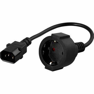 [DEL-109P] Apparatadapter, IEC60320 CEE7