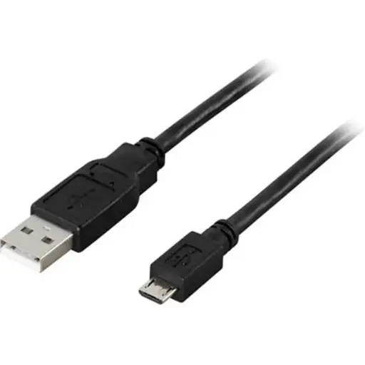 [USB-305-K] CABLE DELTACO USB 2.0 "A-MICRO B", 5.0M, WHITE-BLACK