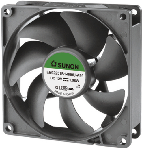 [EE92251B1-000U-A] FAN AXIAL 92X25MM 12VDC WIRE
