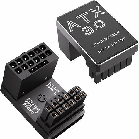 [CO839-840] ATX 3.0 PCIe 5.0 600W 12VHPWR 16 Pin 180 Degree Angled Adapter 